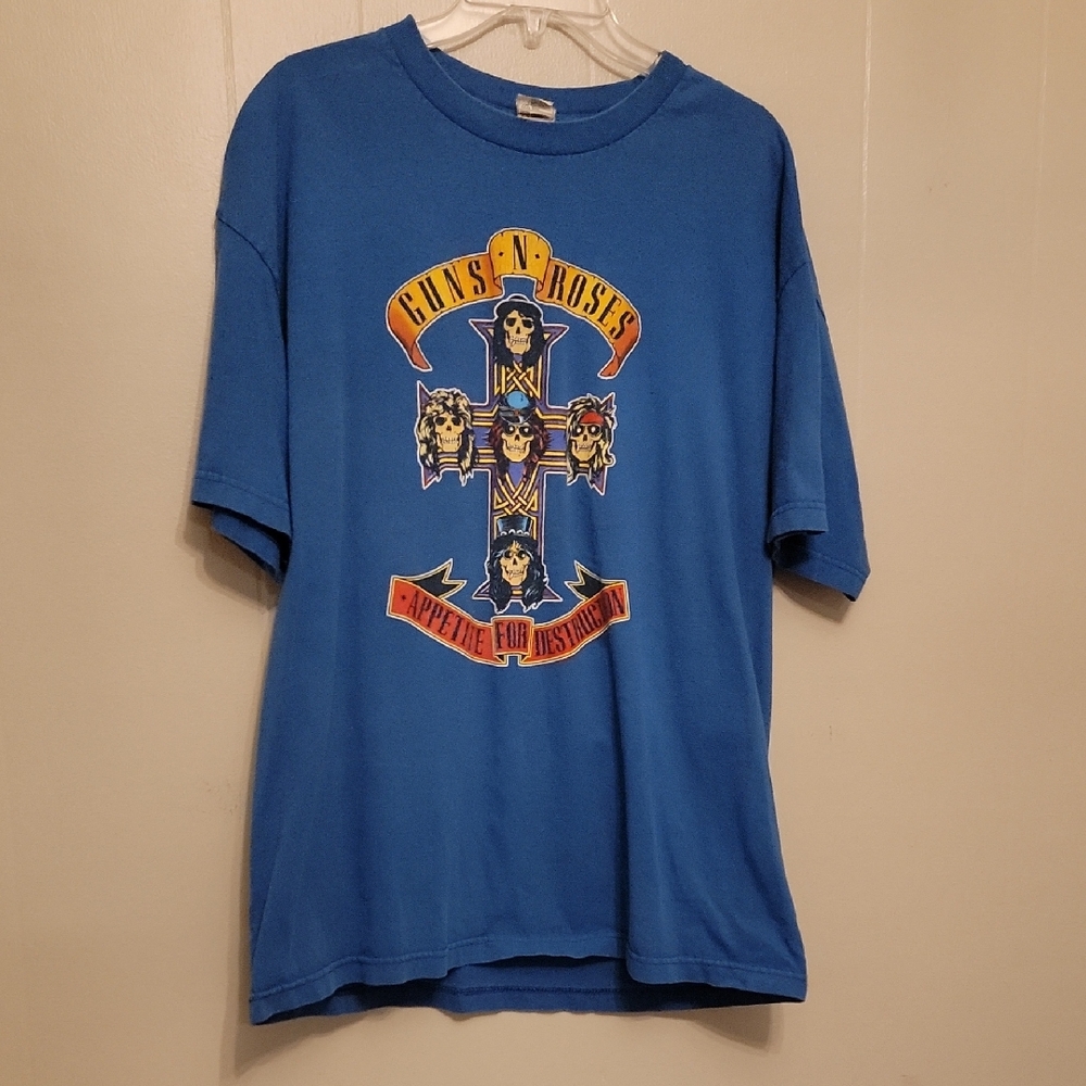 Alstyle Blue Graphic Tee with Bold Design